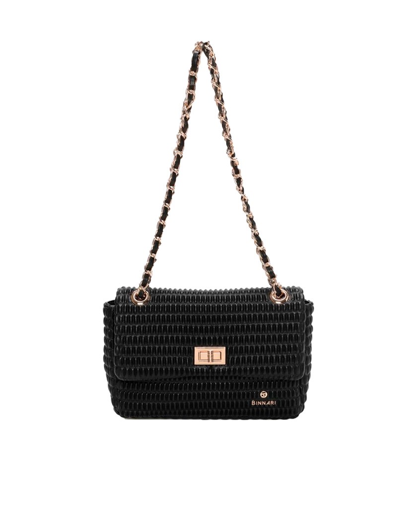 Bolso con cadena dorada Binnari Patti 20883