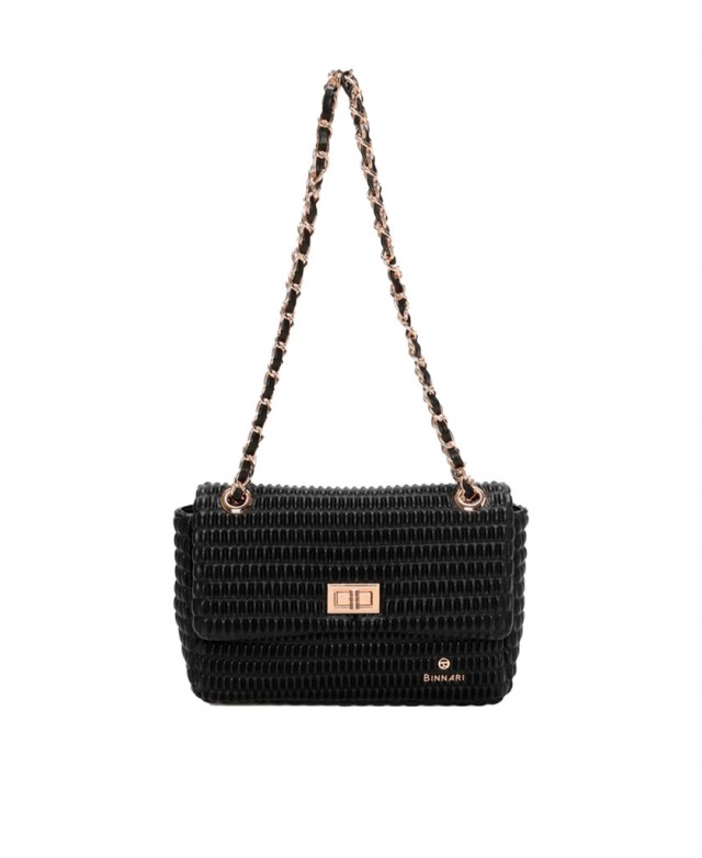 h2Bolso con cadena dorada Binnari Patti 20883 h2 pAnade un toque de sofisticacion a tus looks con el Bolso Binnari Patti 20883