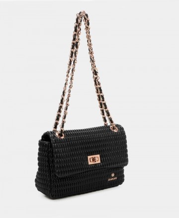 h2Bolso con cadena dorada Binnari Patti 20883 h2 pAnade un toque de sofisticacion a tus looks con el Bolso Binnari Patti 20883