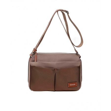h2Bolso bandolera Binnari Louise 20850 h2 pEl Bolso bandolera Binnari Louise 20850 en color taupe es el accesorio perfecto para