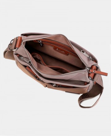 h2Bolso bandolera Binnari Louise 20850 h2 pEl Bolso bandolera Binnari Louise 20850 en color taupe es el accesorio perfecto para