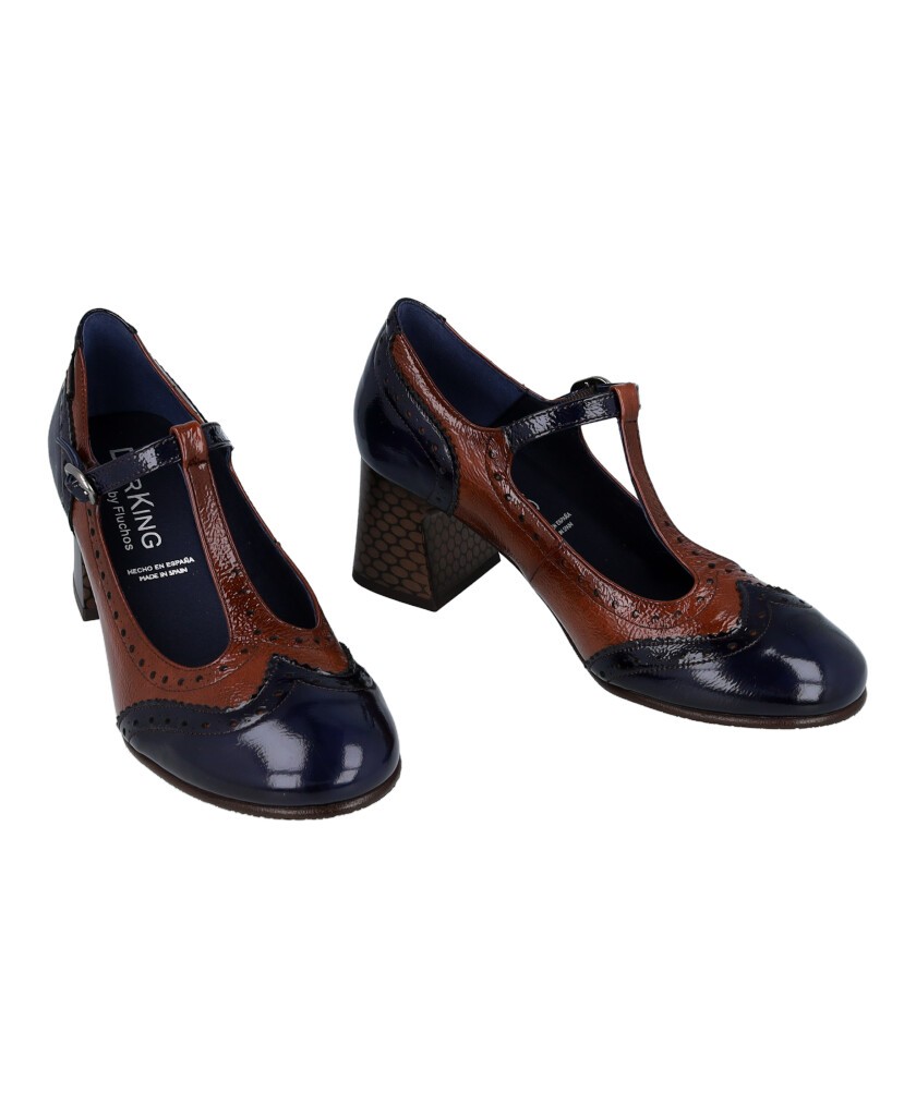 Dorking Dacy D9618 retro patent leather shoes