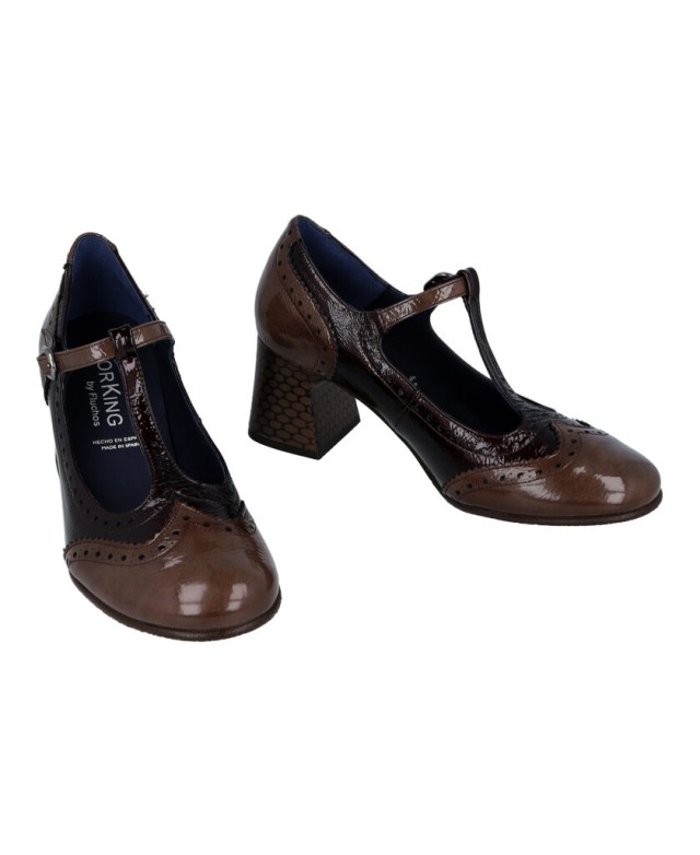 Dorking Dacy D9618 buckle heel shoes