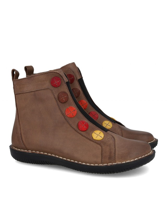 Botines marrones planos Catchalot 7238