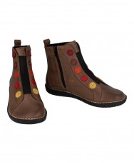 Catchalot 7238 flat brown ankle boots