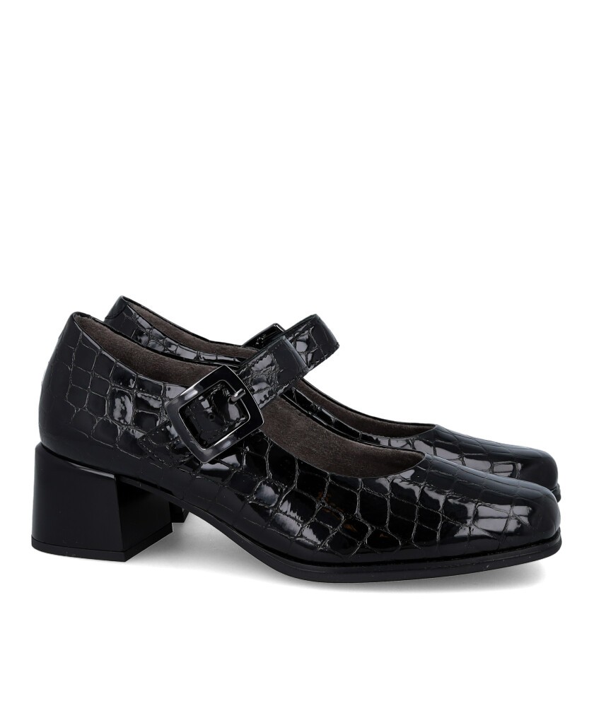 Zapatos tacón con estampado coco Pitillos 10821