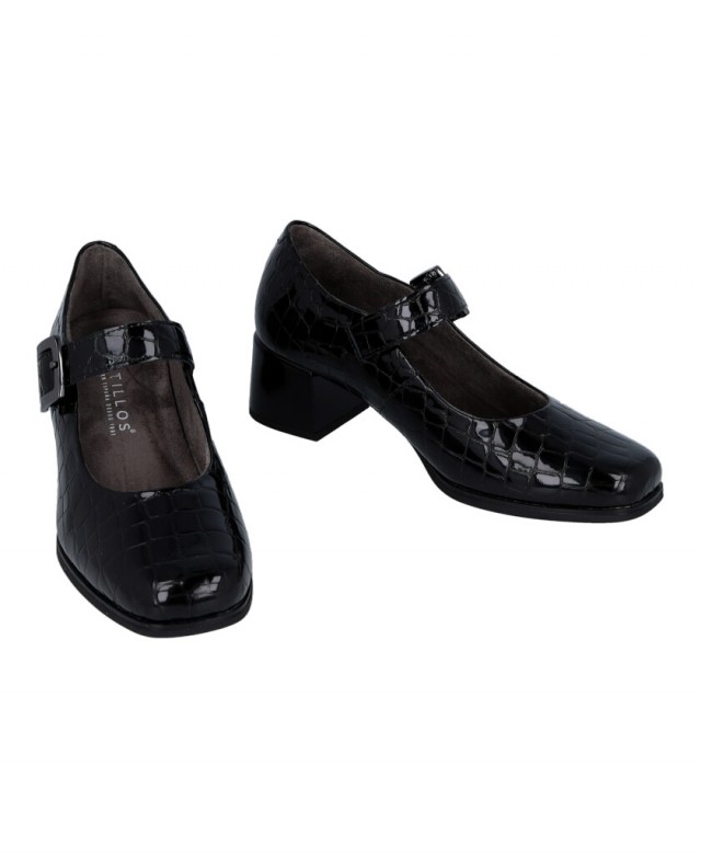 Pitillos 10821 coconut print heeled shoes