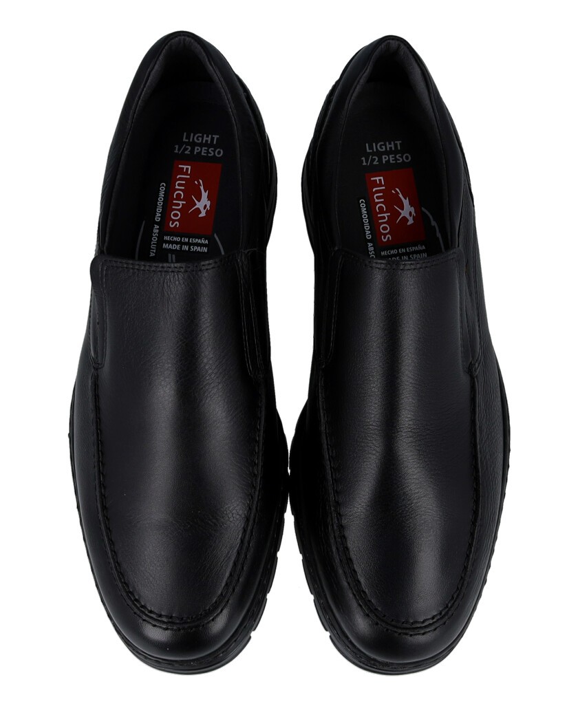 h2Mocasiones de piel Fluchos Crono 9144 h2 pDescubre el mocasin de piel Fluchos Crono 9144 en color negro un clasico reinventad