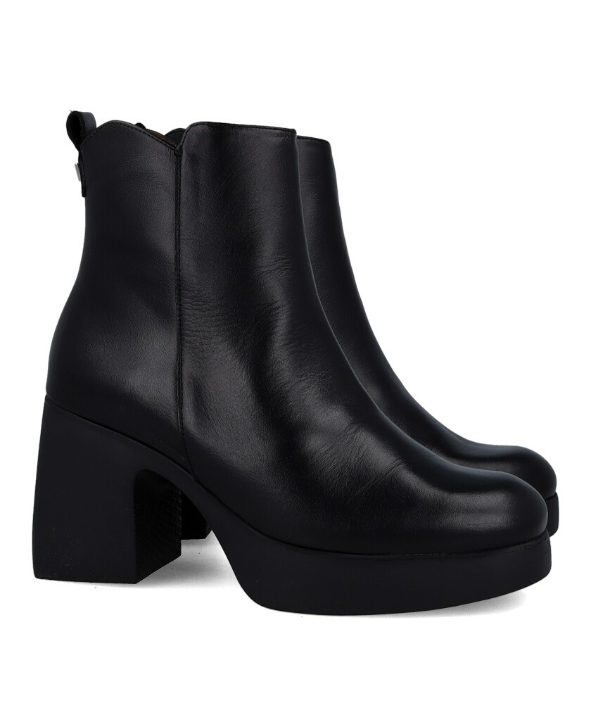 Wonders Lady 81 H-4981 block heel ankle boots