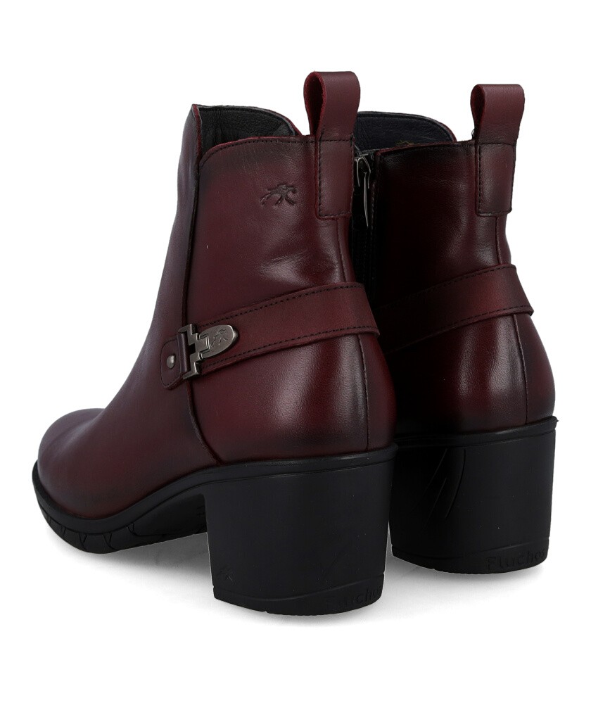 Fluchos Nydia F1798 burgundy ankle boots
