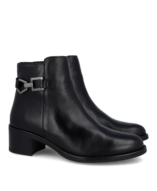 Botines negros de tacón Dorking Chiara D9347