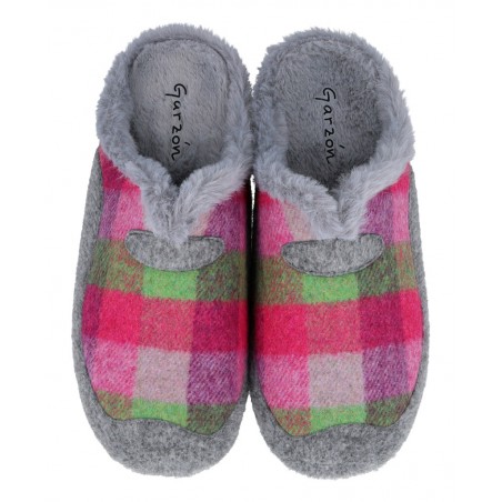Garzón 7450.300 multicolored plaid slippers