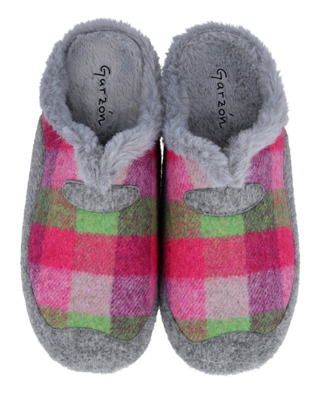 Garzón 7450.300 multicolored plaid slippers