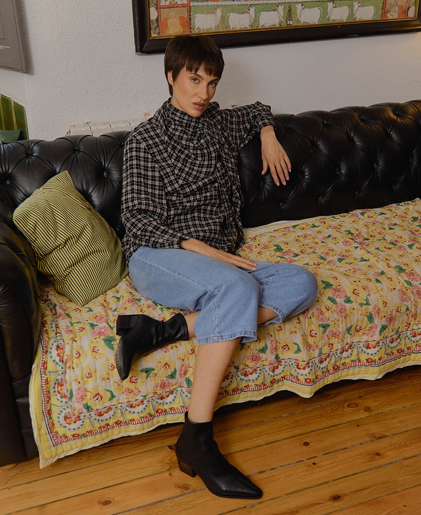 Miss Elastic 78151 Black Elastic Ankle Boots