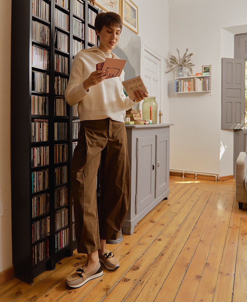 Happy Monk Vanity 011 Beige Leather Loafers