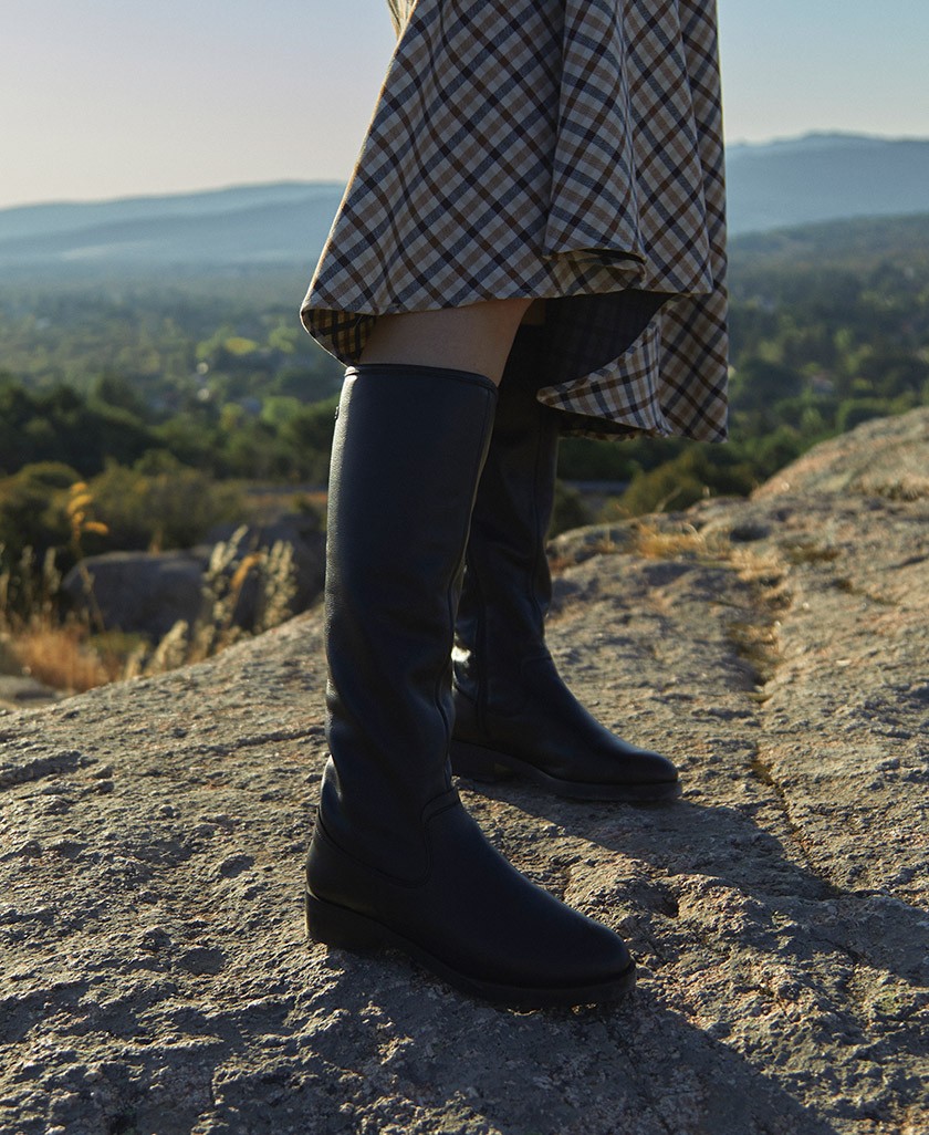 Botas negras con cremallera Porronet Belén 4714