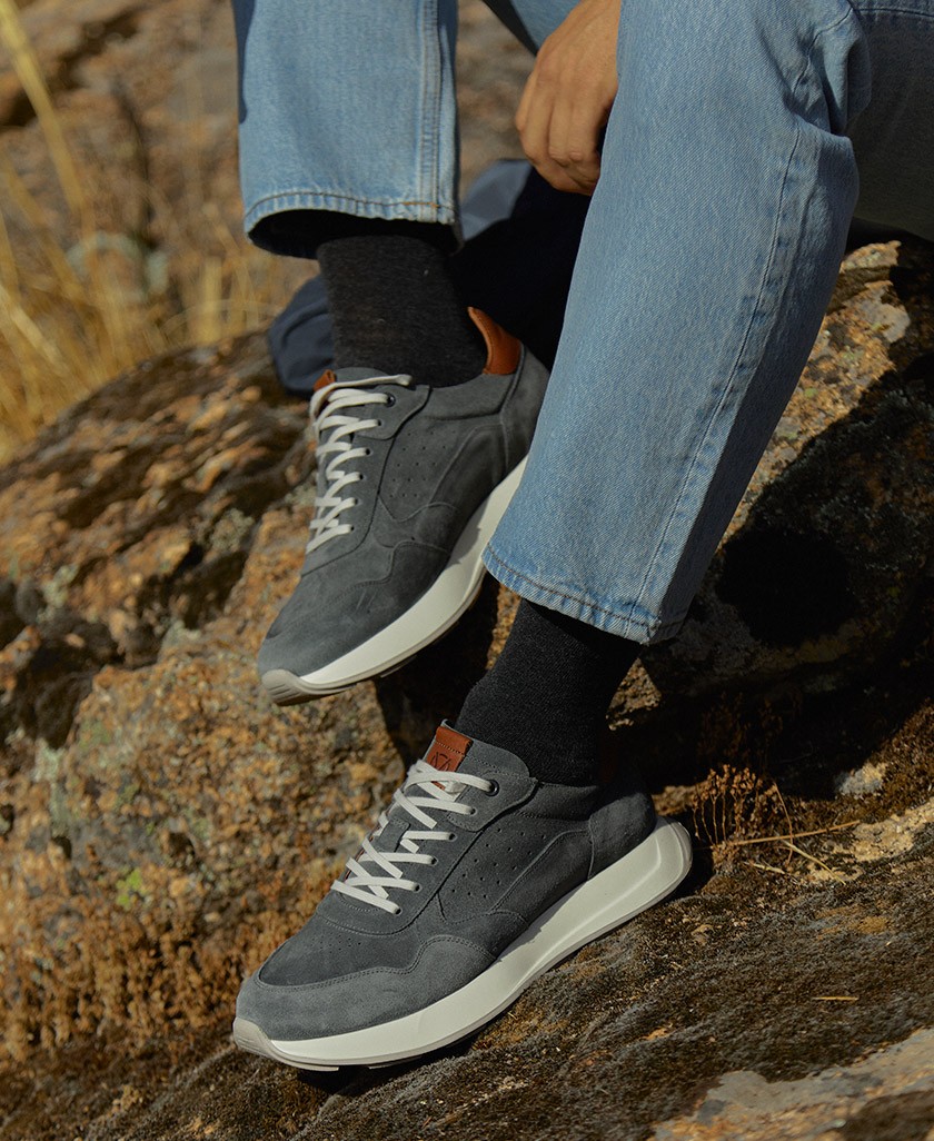 Men's grey trainers Overstate13943