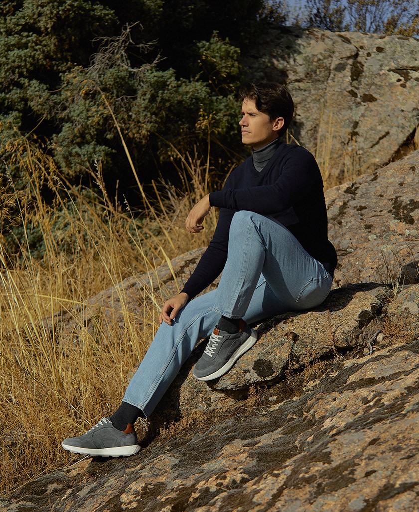 Men's grey trainers Overstate13943