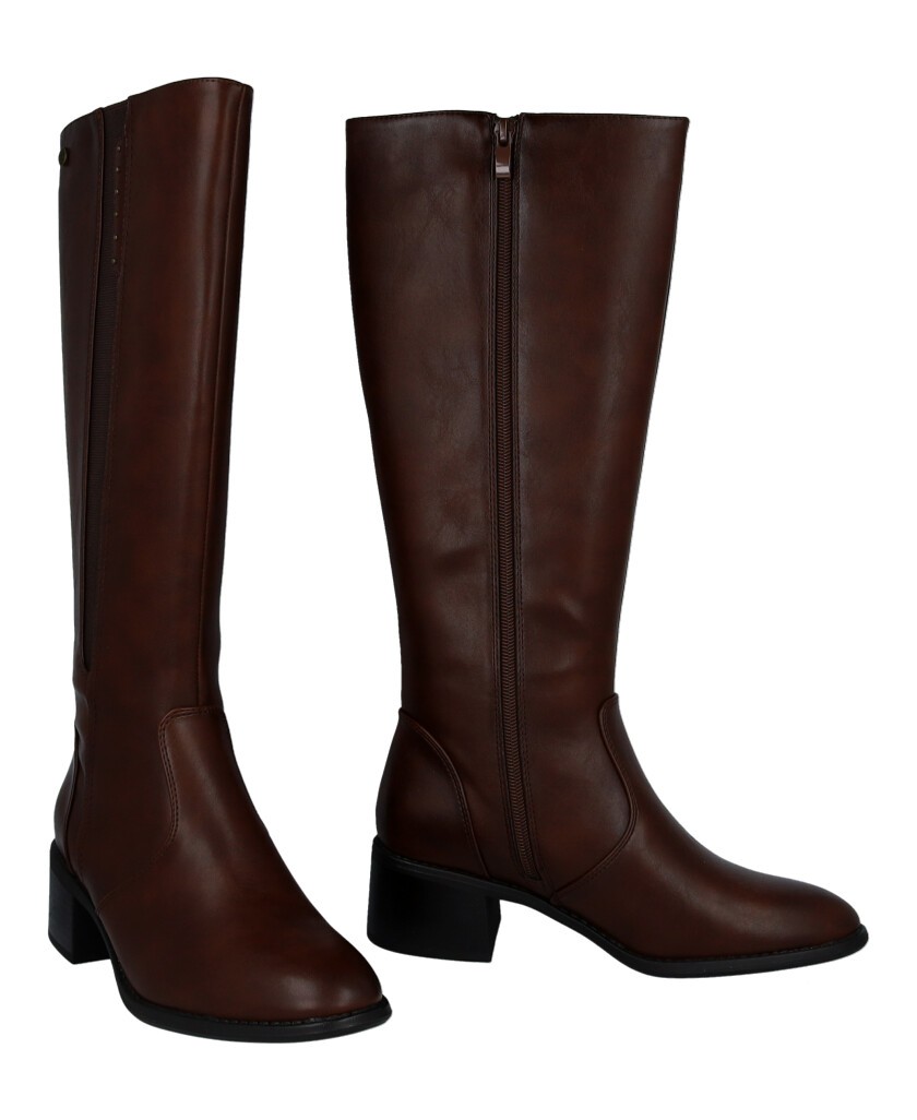 Dangela 29186 brown high-top boots with zip fastening