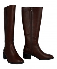 Dangela 29186 brown high-top boots with zip fastening