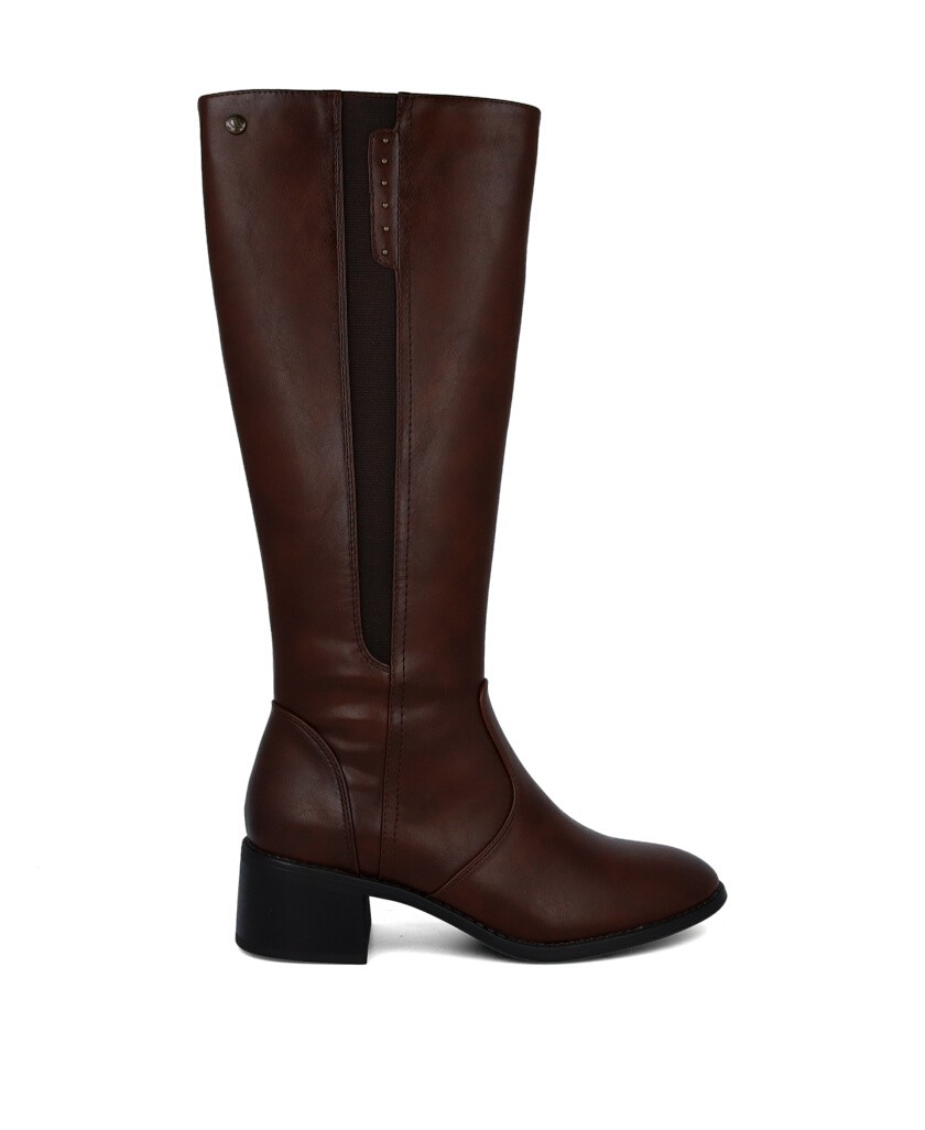 Dangela 29186 brown high-top boots with zip fastening