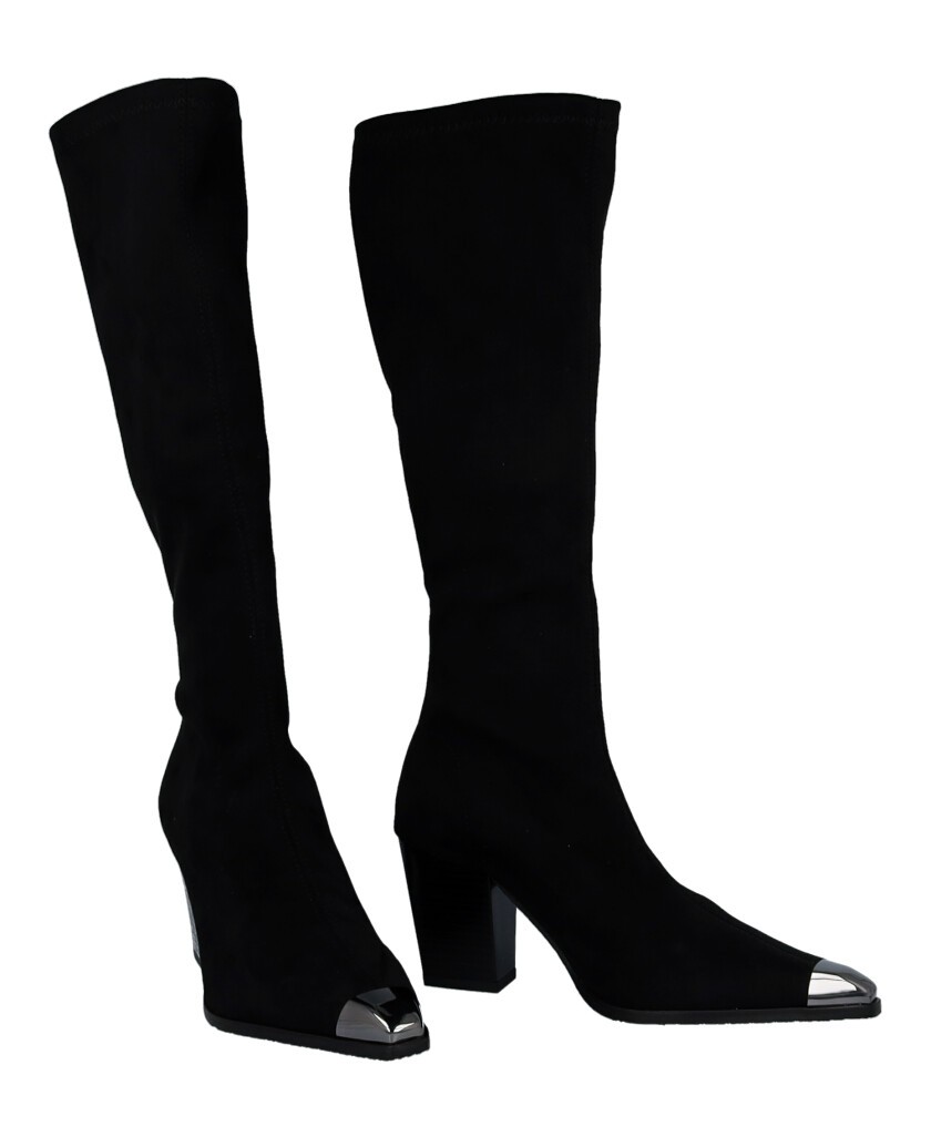 Miss Elastic Emira 78133 black metal toe boots