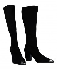 Miss Elastic Emira 78133 black metal toe boots Miss Elastic Emira 78133 black metal toe boots