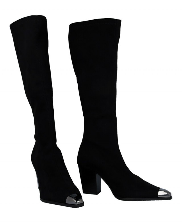 Miss Elastic Emira 78133 black metal toe boots Miss Elastic Emira 78133 black metal toe boots