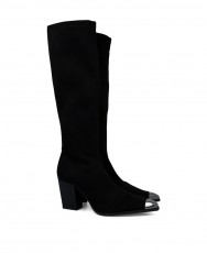 Miss Elastic Emira 78133 black metal toe boots Miss Elastic Emira 78133 black metal toe boots