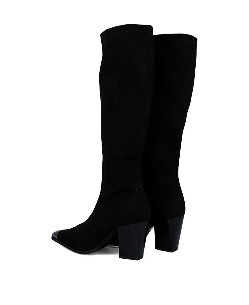 Miss Elastic Emira 78133 black metal toe boots