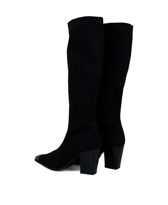 Miss Elastic Emira 78133 black metal toe boots Miss Elastic Emira 78133 black metal toe boots