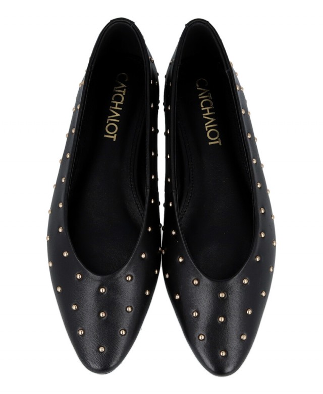 Catchalot Basi T women's studded ballet flats