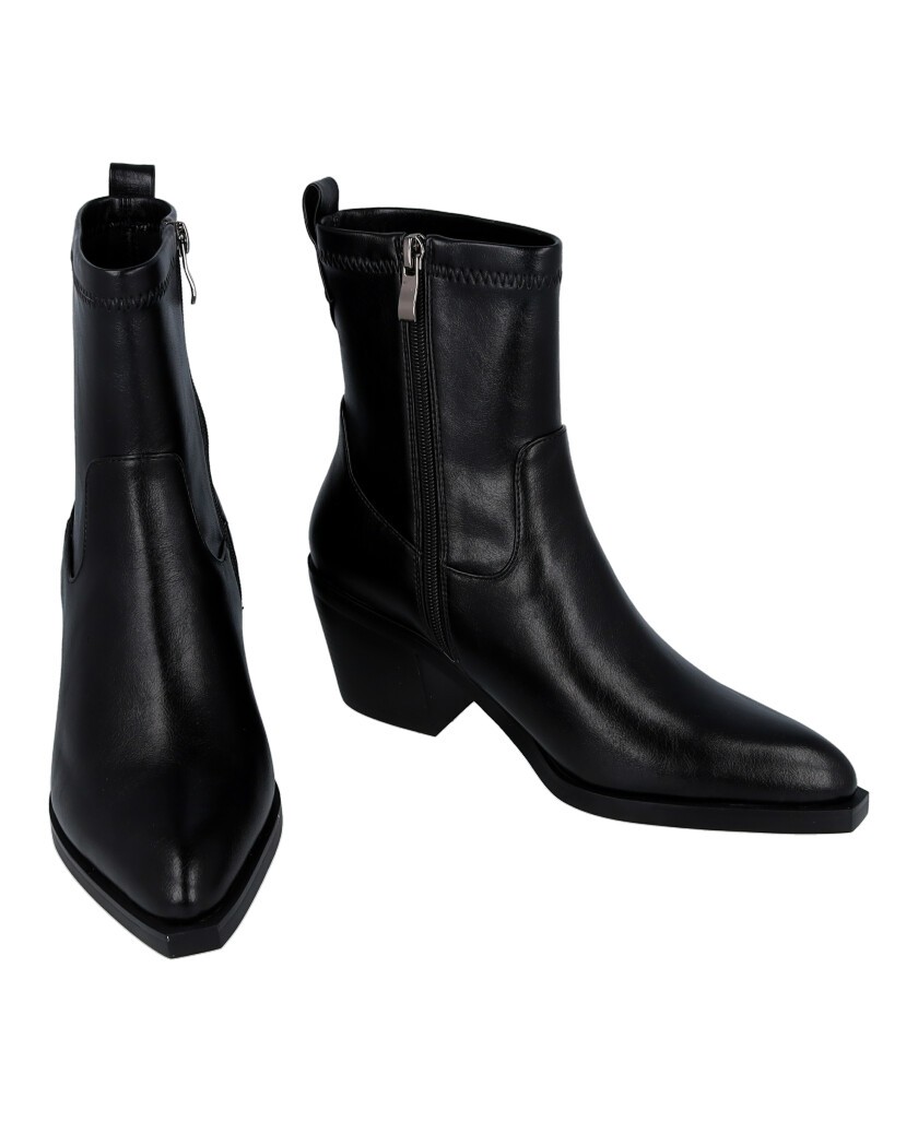 Catchalot Misuri black cowboy-style ankle boots