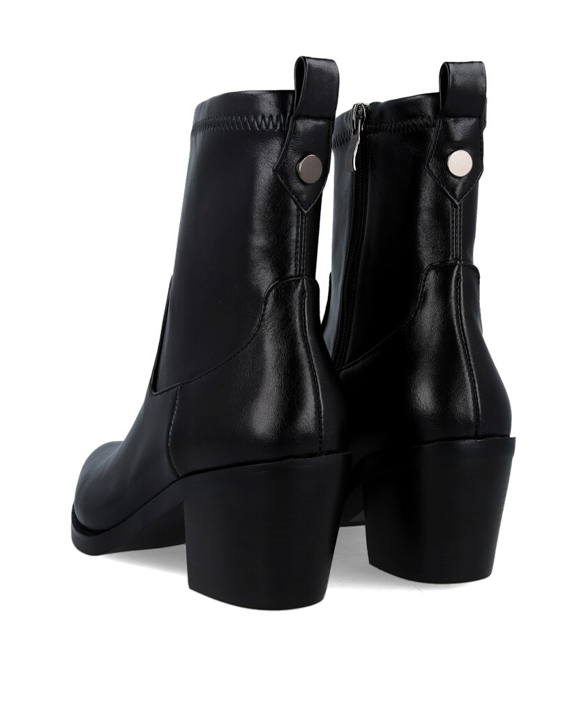 Catchalot Misuri black cowboy-style ankle boots