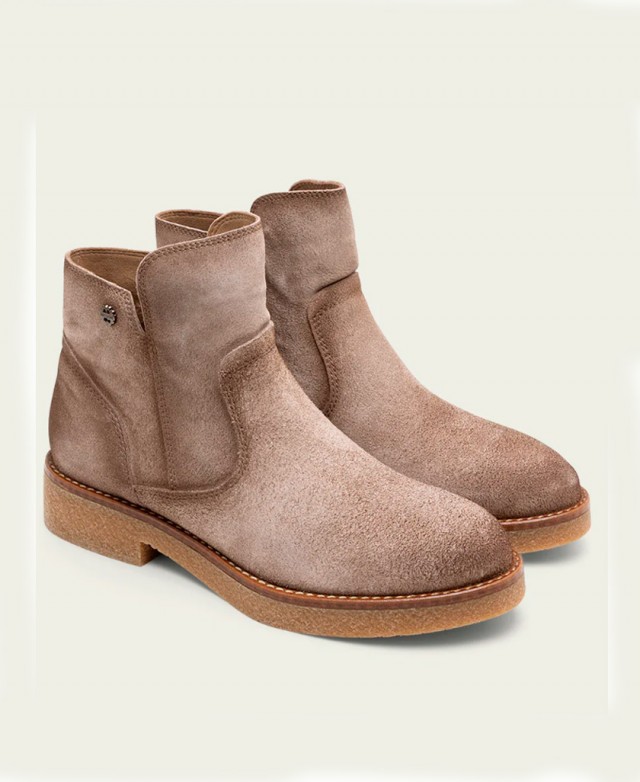 Botines beige con cremallera Porronet Adele