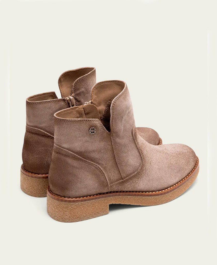 Botines beige con cremallera Porronet Adele