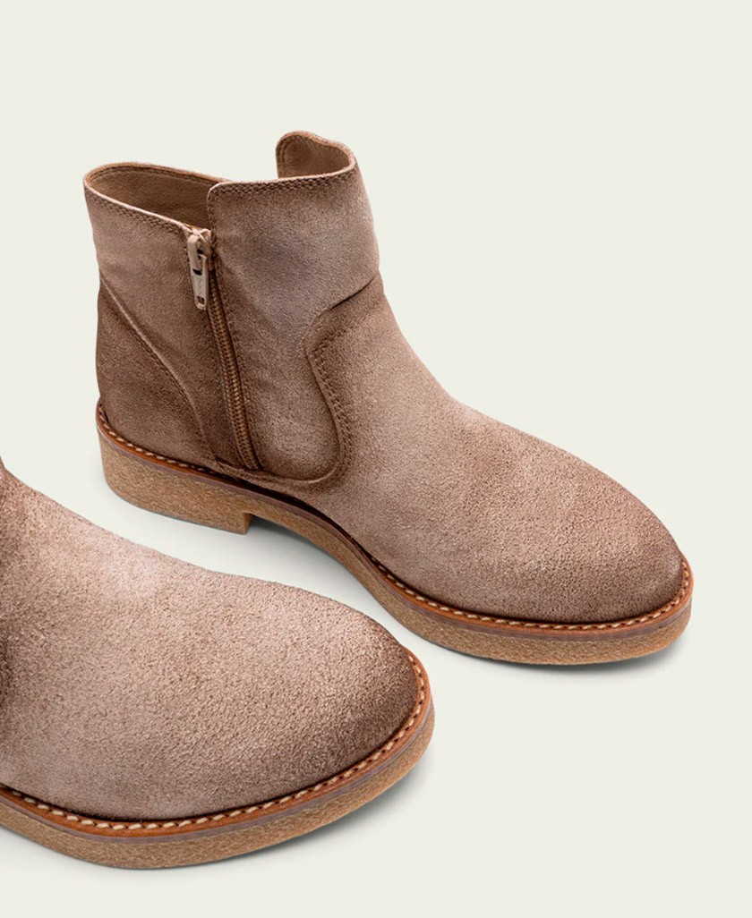 Botines beige con cremallera Porronet Adele