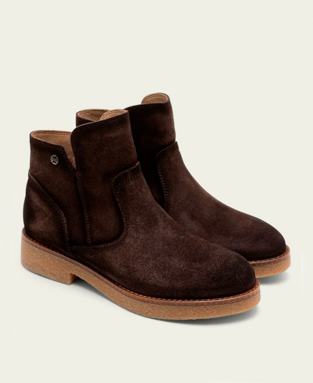 Botines para mujer en color marron Caracteristicas con cremallera tacon 4 cm zapato de estilo casual suela de goma termoplastic