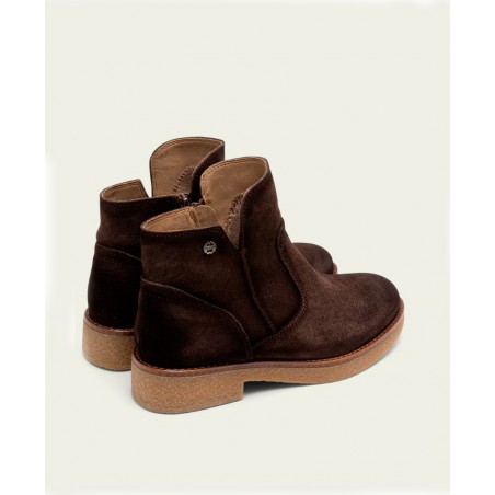 Botines para mujer en color marron Caracteristicas con cremallera tacon 4 cm zapato de estilo casual suela de goma termoplastic