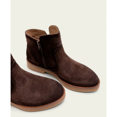 Botines para mujer en color marron Caracteristicas con cremallera tacon 4 cm zapato de estilo casual suela de goma termoplastic