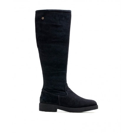 Porronet Ágata Charcoal Leather Knee-High Boots