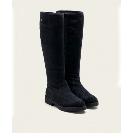 Porronet Ágata Charcoal Leather Knee-High Boots