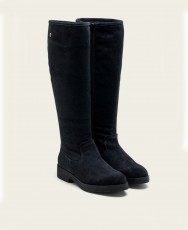 Porronet Ágata Charcoal Leather Knee-High Boots