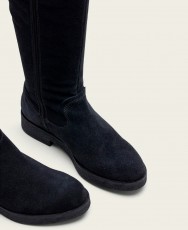 Porronet Ágata Charcoal Leather Knee-High Boots