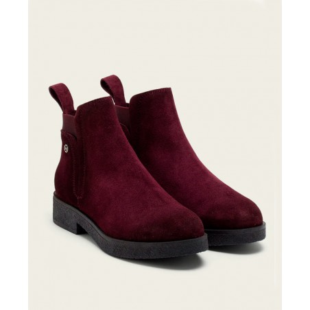 Burgundy Elastic Ankle Boots Porronet Anna 4700