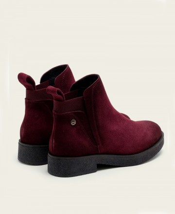 Burgundy Elastic Ankle Boots Porronet Anna 4700