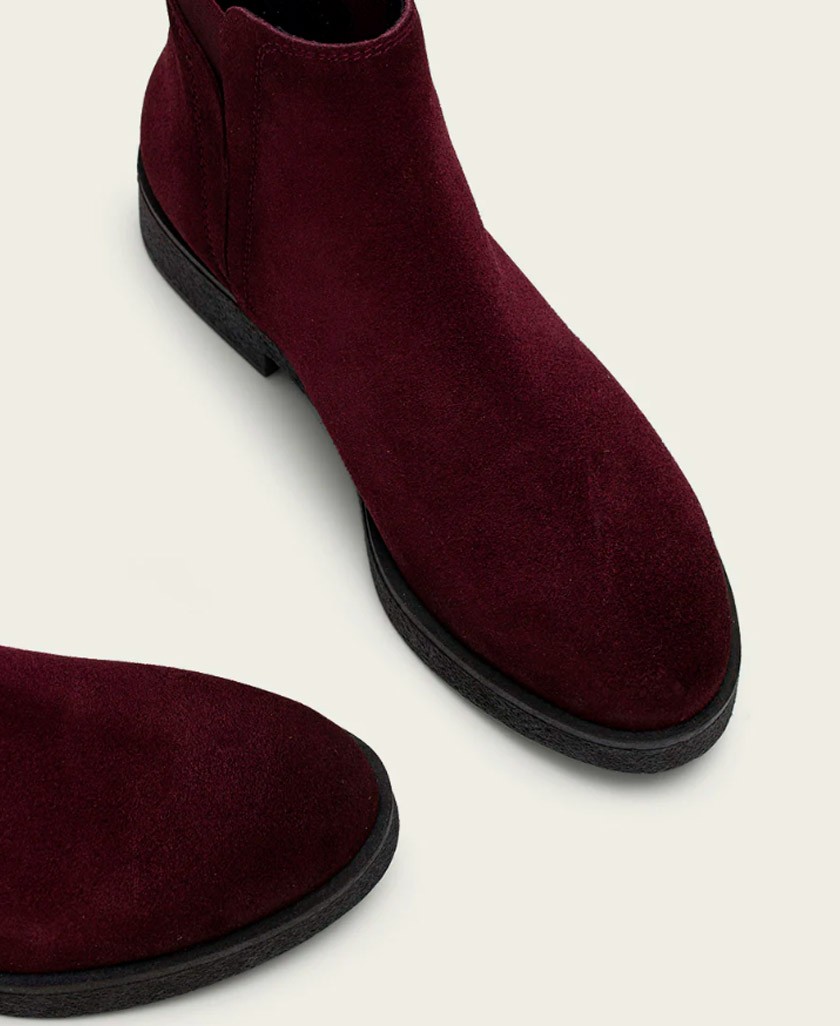 Burgundy Elastic Ankle Boots Porronet Anna 4700
