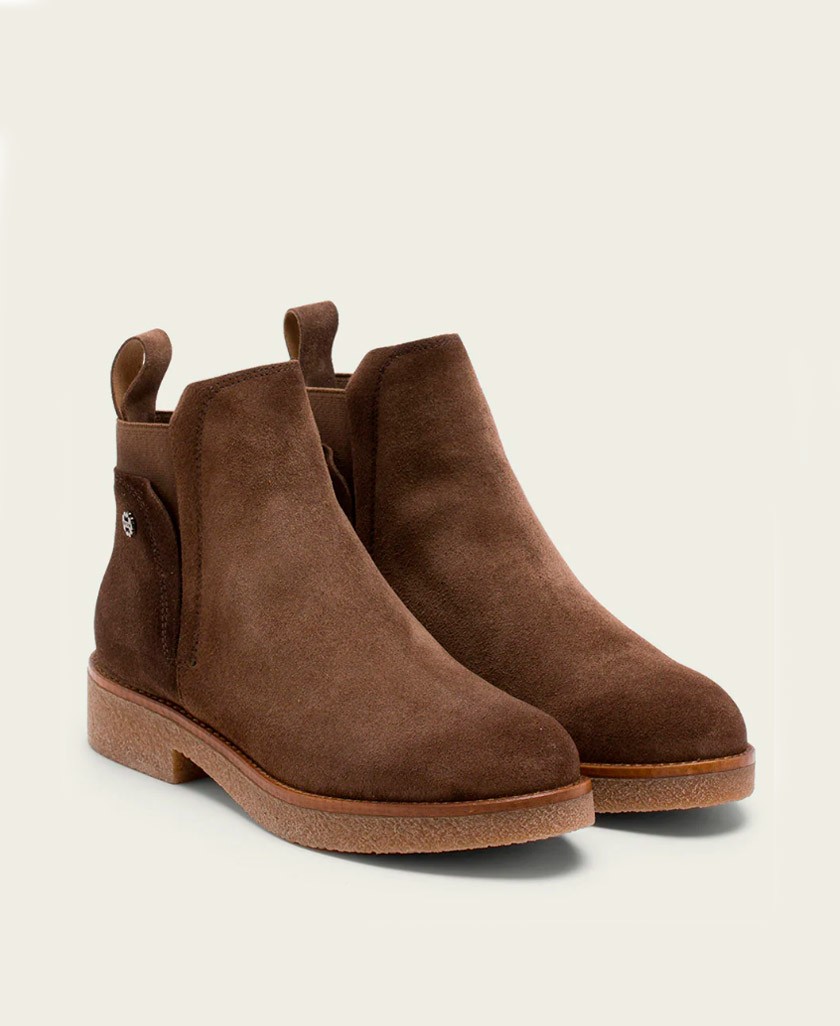 Brown Ankle Boots with Elastic Porronet Anna 4700