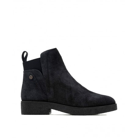 Botines negros de piel de serraje Porronet Adele 4701