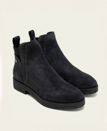 Botines negros de piel de serraje Porronet Adele 4701